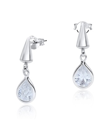 Charming Teardrop Silver Stud Earring STS-3282